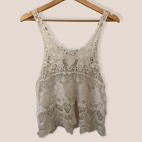 Double Zero Crochet Cotton Top - Picture 1 of 6